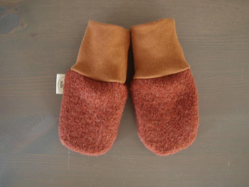 Wool mittens Baby, virgin wool, boiled wool, kids image 3