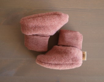 Woolen Baby shoes, Merinowool fleece, organic