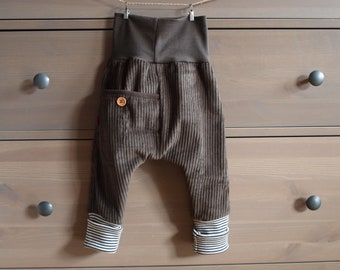 Pantalon de pompage en velours côtelé large, "Ole", pantalon en velours côtelé pour enfants bébé