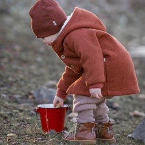 Veste de promenade doublure en peluche, Jona , laine vierge, couleur au choix, veste en laine bébé enfant, veste d'hiver image 9