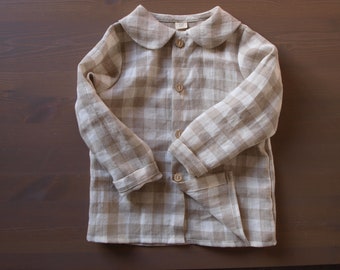 Linen shirt Kasper, long sleeve, desired color