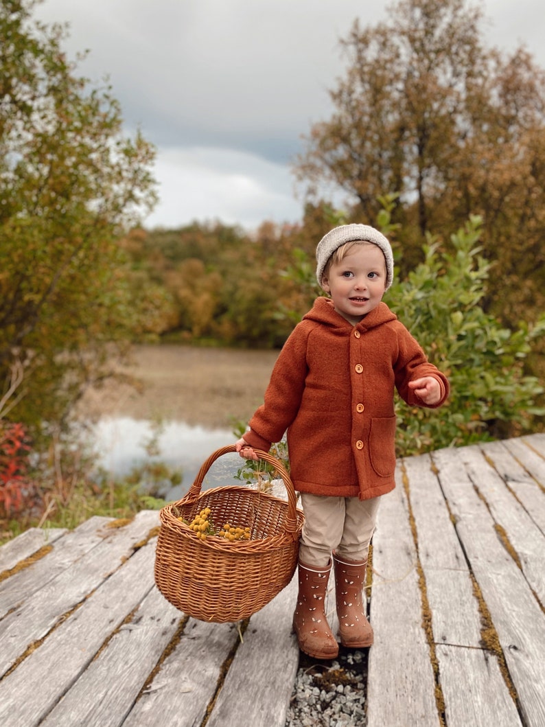 Woolen jacket, coat Jona, uni, new wool, virgin wool, Baby, kids image 2