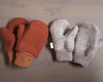 Gants de marche en laine doublés, laine vierge, gants de marche, poignets en laine, doublure en laine, bébé, enfant