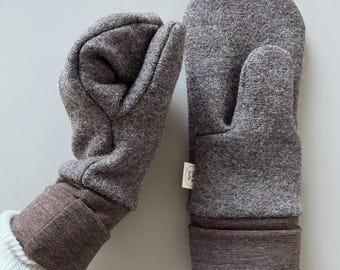 Womens Wool mittens, lined wool gloves for women, merinowool lining, woolen mittens for women, pure wool, merinocuffs