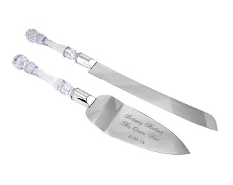 Gifts Infinity Personalized Wedding Anniversary Cake Knife and Server Set Free Engraving