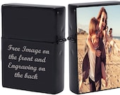 Custom Gifts Infinity Black Ice Tone Lighter Personalize Lighter with Your Image or Logo Customized