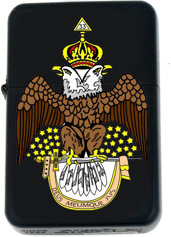 Mason / Masonic Freemason Wind Proof Oil Lighter (ESO-1