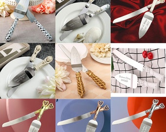 Gifts Infinity Personalized Wedding Cake Knife and Server Set Free Engraving (2401)