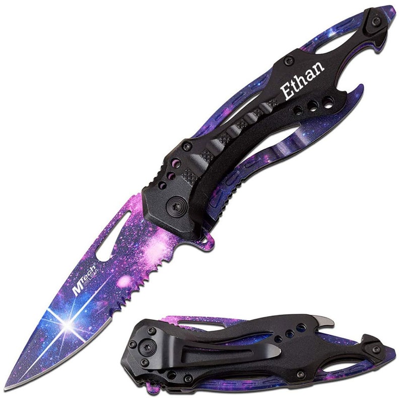 Personalized Laser Engraved Pocket Knife Fathers Day Etsy