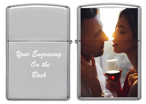 Custom Zippo Lighter: High Polish, Personalized Photo & Engraving