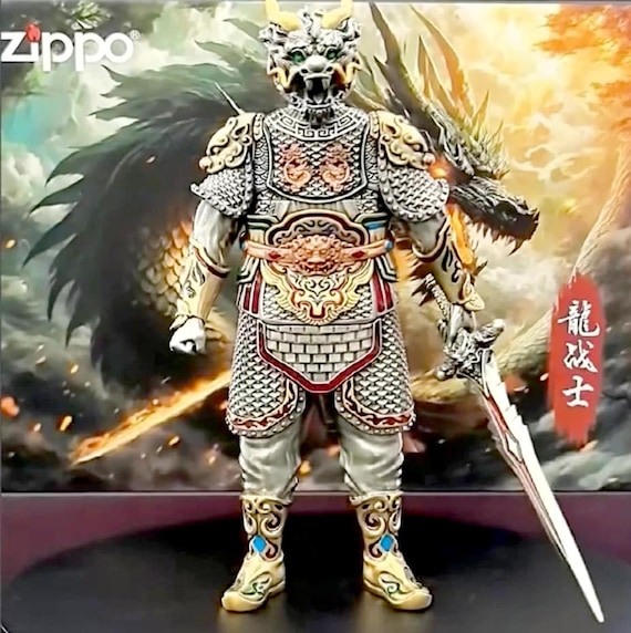 Zippo Collectable Samurai Dragon Limited Edition Table Lighter Set