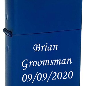 Personalized Lighter Intricate Spade Design - Free Engraving Windproof custom Blue