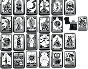 Custom Tarot Card Lighter: Laser Engraved Major Arcana, Collectible Gift