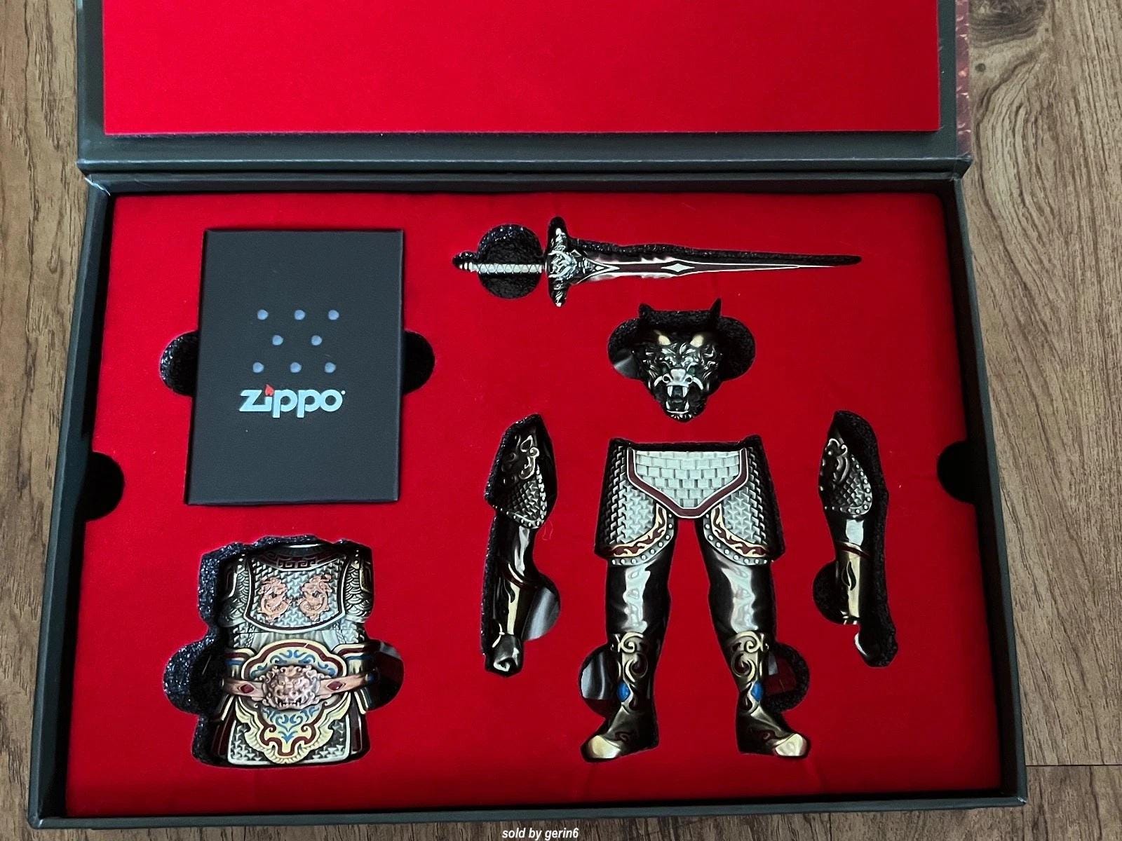 Zippo Collectable Samurai Dragon Limited Edition Table Lighter Set