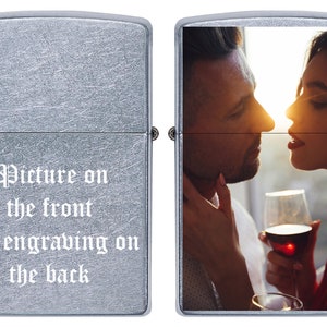 Personalized Zippo Lighter: Photo Image & Free Engraving, Butane Torch Insert