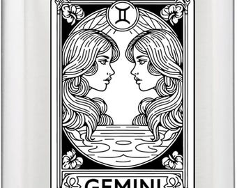 Gifts Infinity 8 Oz. Gemini Zodiac, Astrology, Horoscope Flask Groomsmen/Bridesmaid Gift!