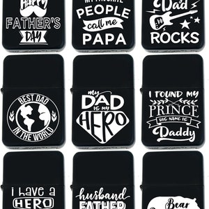 Custom Gifts Infinity Black Tone Lighter! Fathers Day Best Dad Windproof Lighters