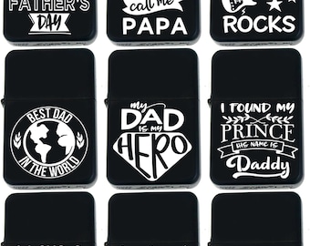 ¡Regalos personalizados Infinity Black Tone Lighter! Día del Padre Los mejores encendedores a prueba de viento de papá