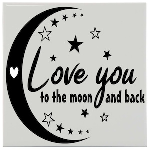 Custom Love Quote's Ceramic Tile Home Décor . Size 4”x4” Wedding Gifts,  Anniversary , Birthday, Pets, Friends.