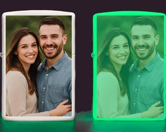 Custom Zippo Lighter: Glow in the dark, Personalized Photo & Engraving
