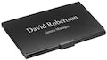 Personalized Black Ice Gun Metal Stainless Steel Business Card Holder - Free Engraving