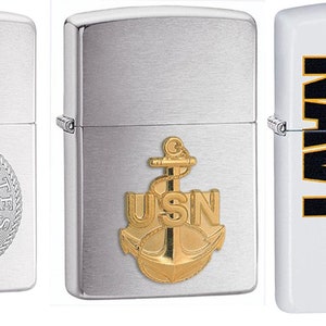 Personalized Zippo Lighter US Navy Windproof - Free Engraving