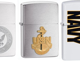 Personalized Zippo Lighter US Navy Windproof - Free Engraving