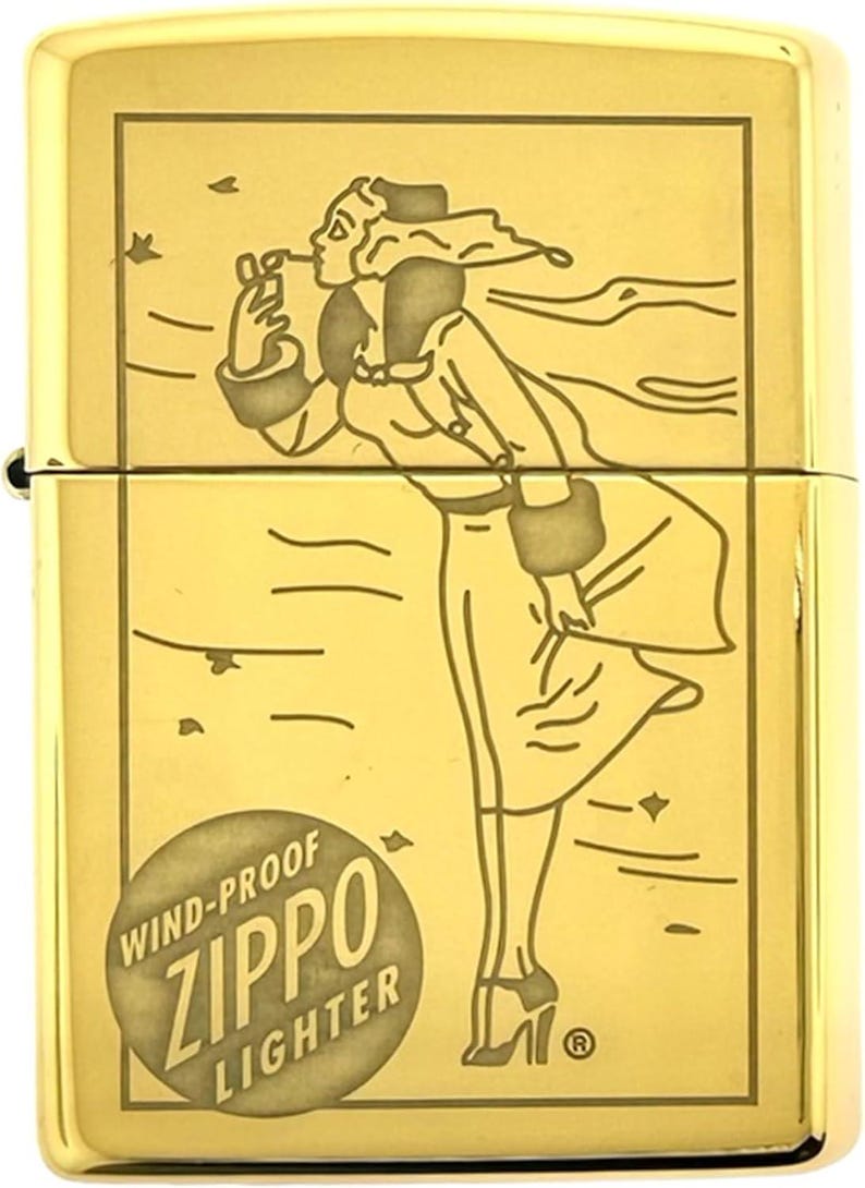 Custom Vintage-Inspired Zippo Lighter – Classic Windproof Design (Made in USA) HP Gold