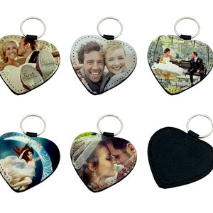 Gifts Infinity Personalized Photo Heart, Round, Rectangle Shape Leather Keychain