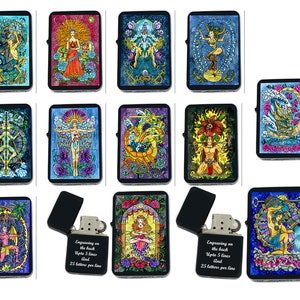 Birthday Zodiac signs, horoscope symbols, astrology icons collection Gifts Infinity Black Matt Windproof Lighters!