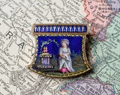 Antique 18th Century Enamelled Mourning Brooch, Circa 1770