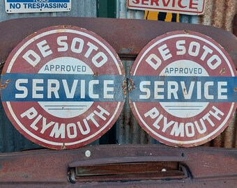 20 1/2" DIA. De Soto Service Sign