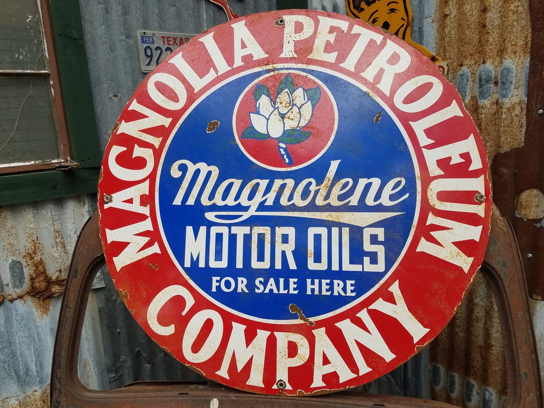 Magnolia Petroleum Company Sign Etsy