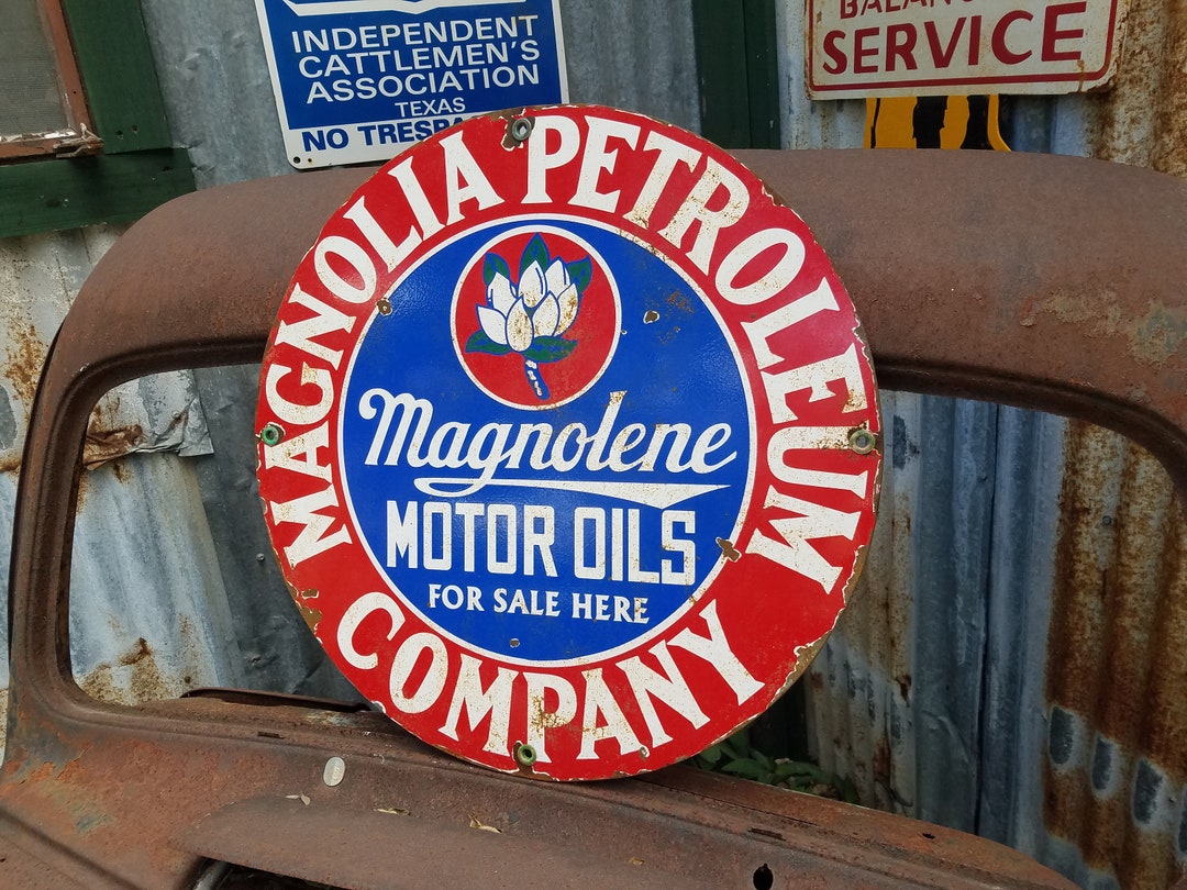 Magnolia Petroleum Company Sign Etsy