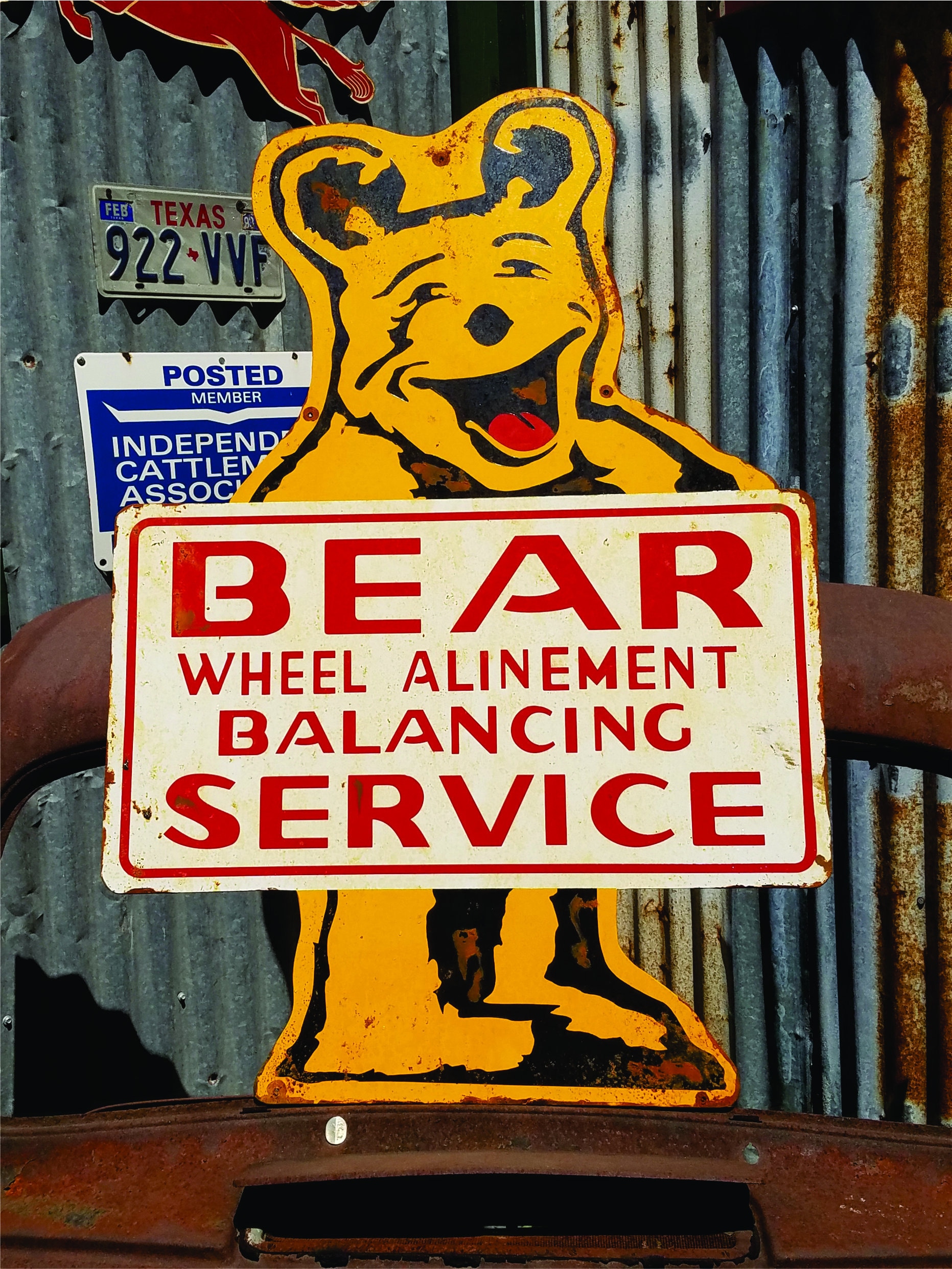 Bear Wheel Alignment Sign Etsy