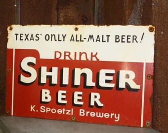Shiner Beer N. Spoetzl Brauerei Texas Beer Replica Groß 100 x 60 cm