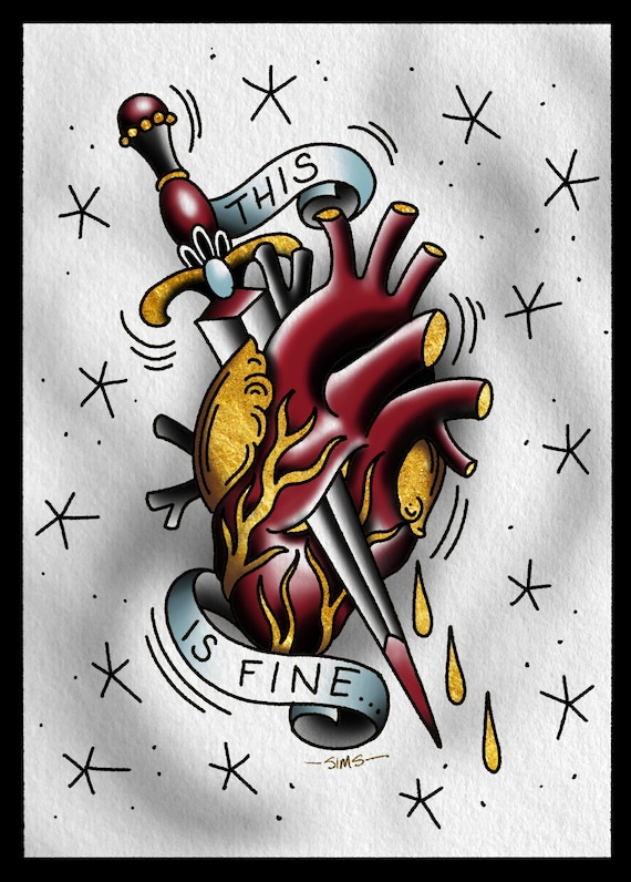 Anatomical Heart Illustration Tattoo
