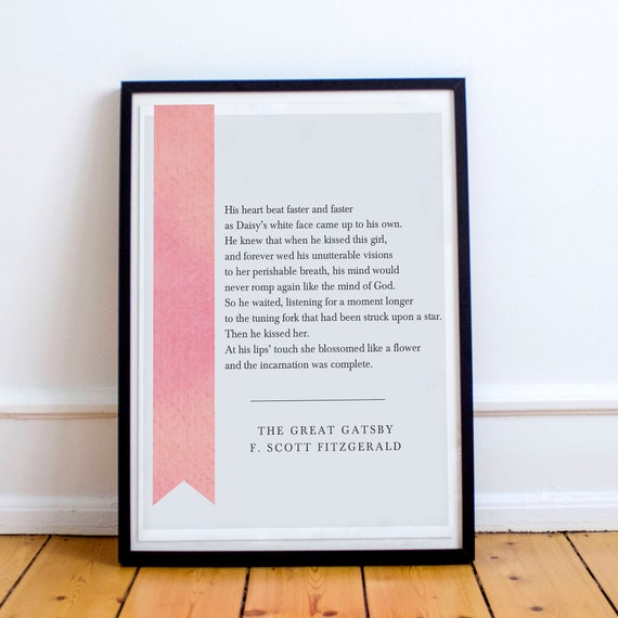 Book Series The Great Gatsby Printable Home Decor 8 X 10 Etsy