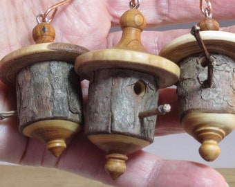 Birdhouse Ornaments, Save on Multiple Ornaments, Unique Rustic Christmas Ornaments