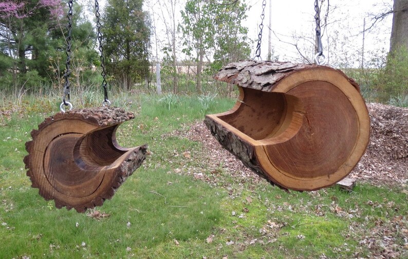 Bird Feeder Supersized Hanging Log Bird Feeder the Original Etsy