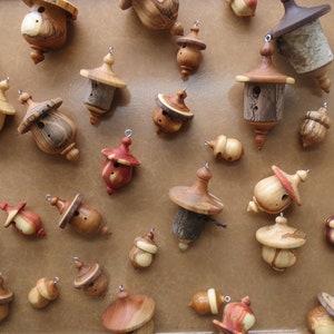 Wood Mushroom Ornaments, Three sizes or set of all three, Unique Mushroom Ornaments, Mushroom Lover's Gift image 5