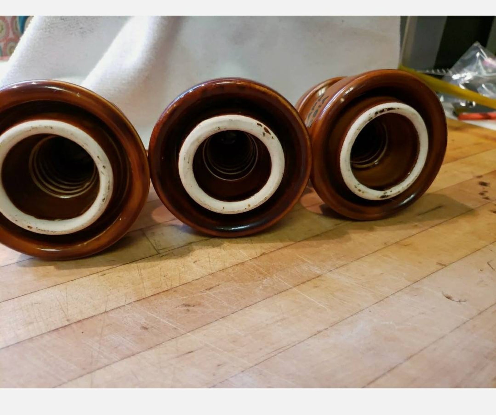 LAPP Railroad Insulators Set of 3 Ceramic Porcelain Etsy