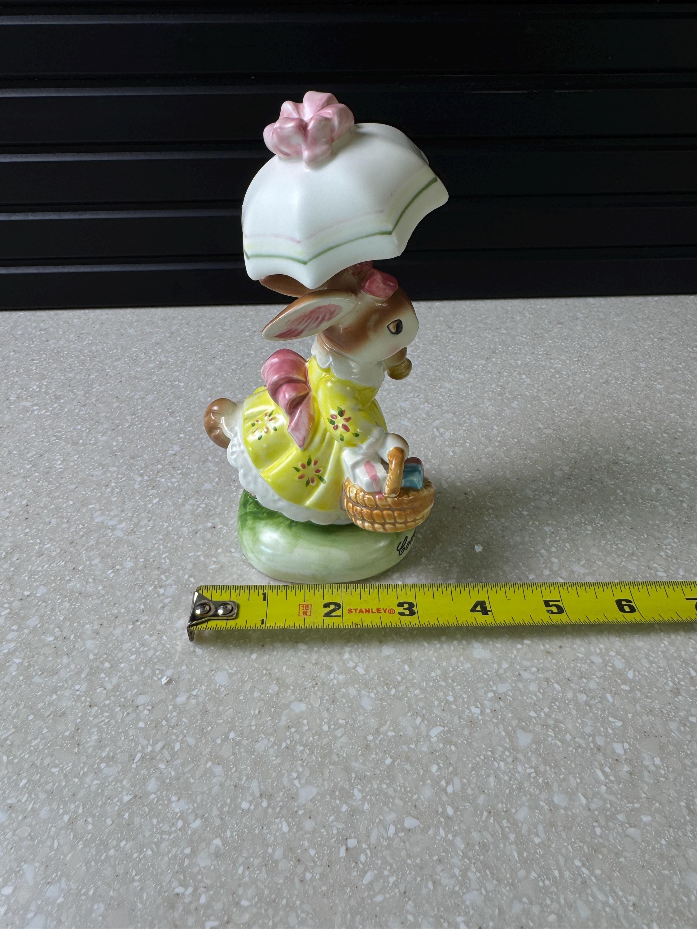 Vintage Avon Cherished Moments Bunny Figurine Come Rain or Shine