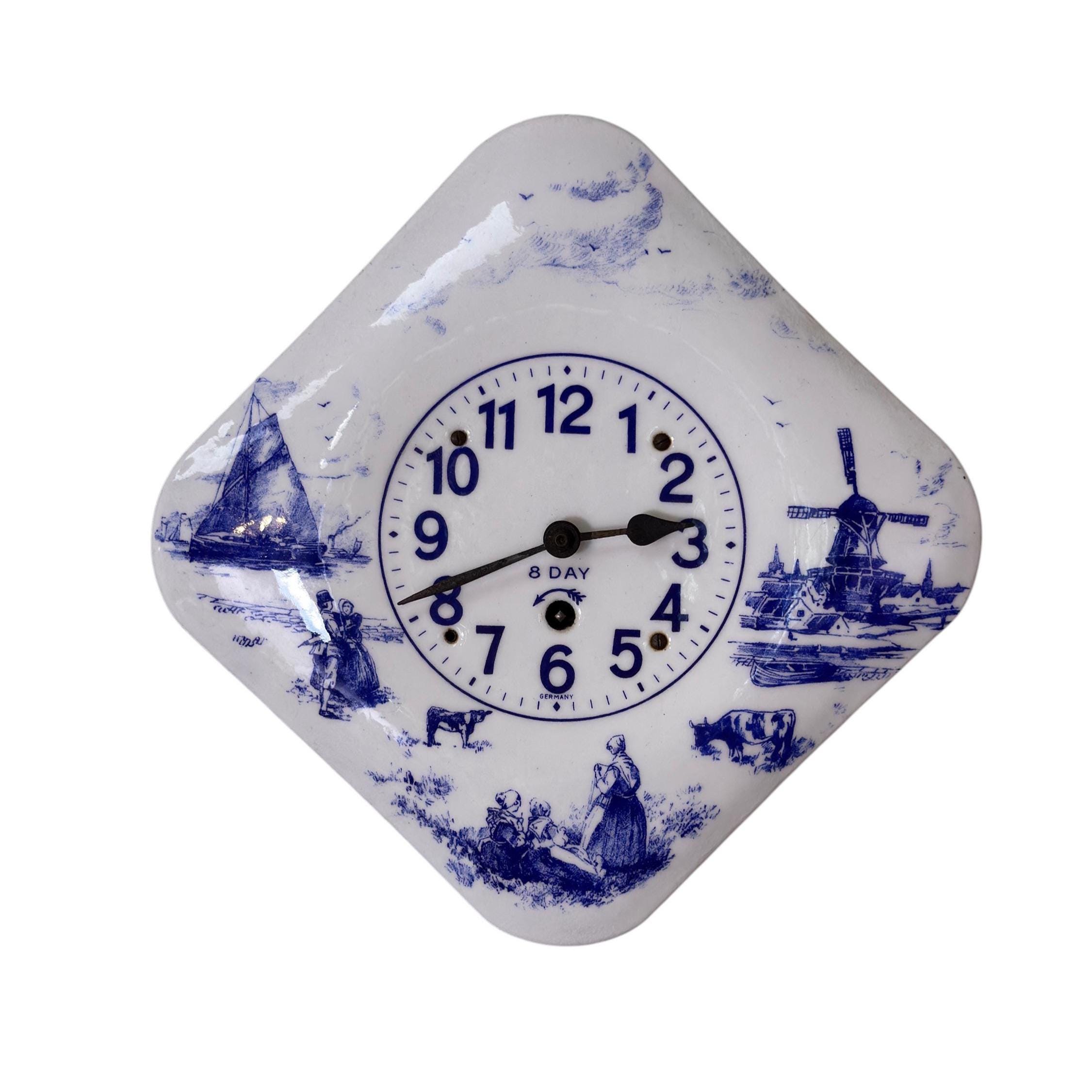 Antique Delft Clock - Etsy