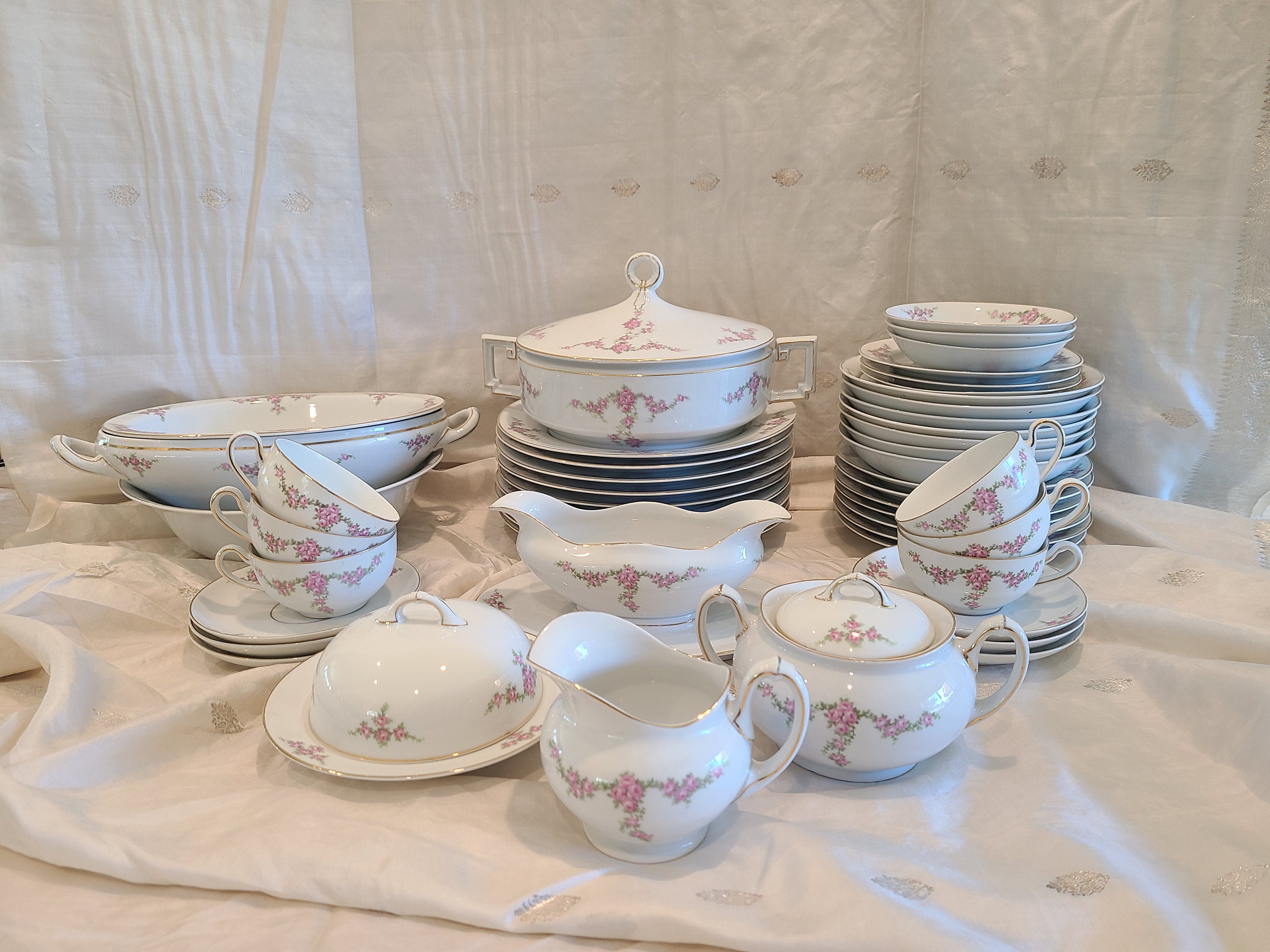 Vintage Heinrich H&co Bavaria Rosalinda China Set - Floral