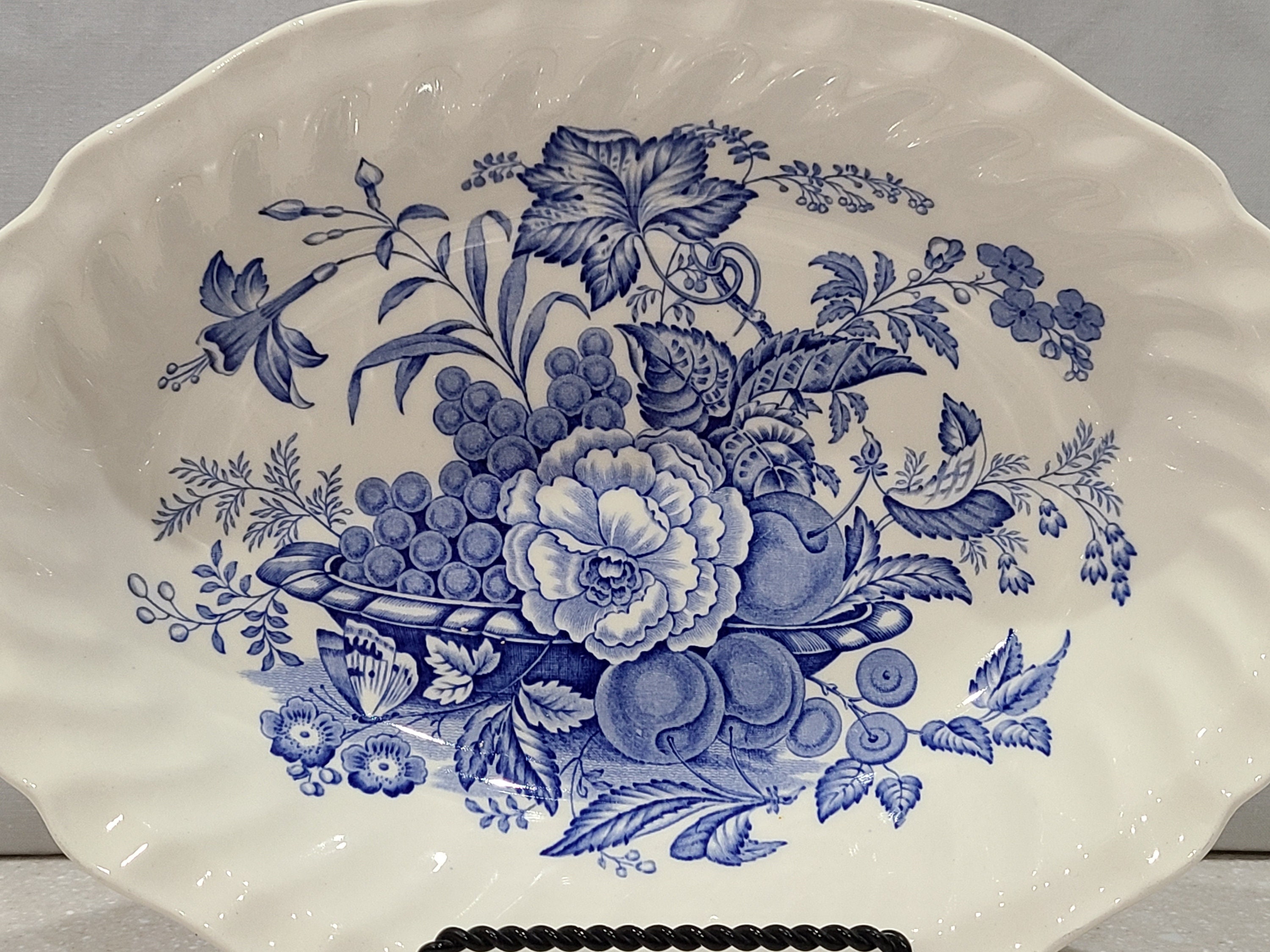 Vintage Royal Doulton China the Kirkwood Blue 10.25 Etsy