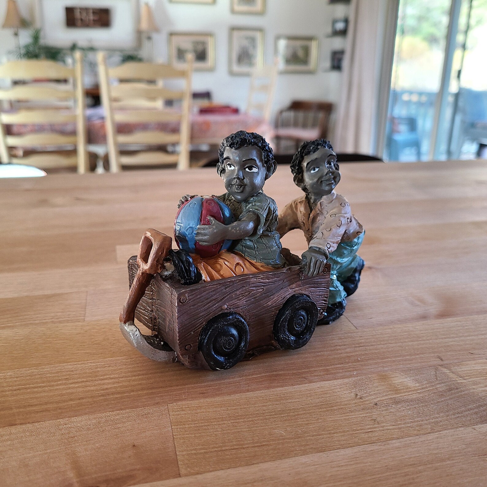Vintage Africanamerican Boy Figurine Boys Playing in Wagon Etsy Denmark