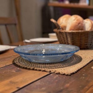 Vintage Fire-King Sapphire Blue Philbe Pie Dish – Mid-Century Ovenware