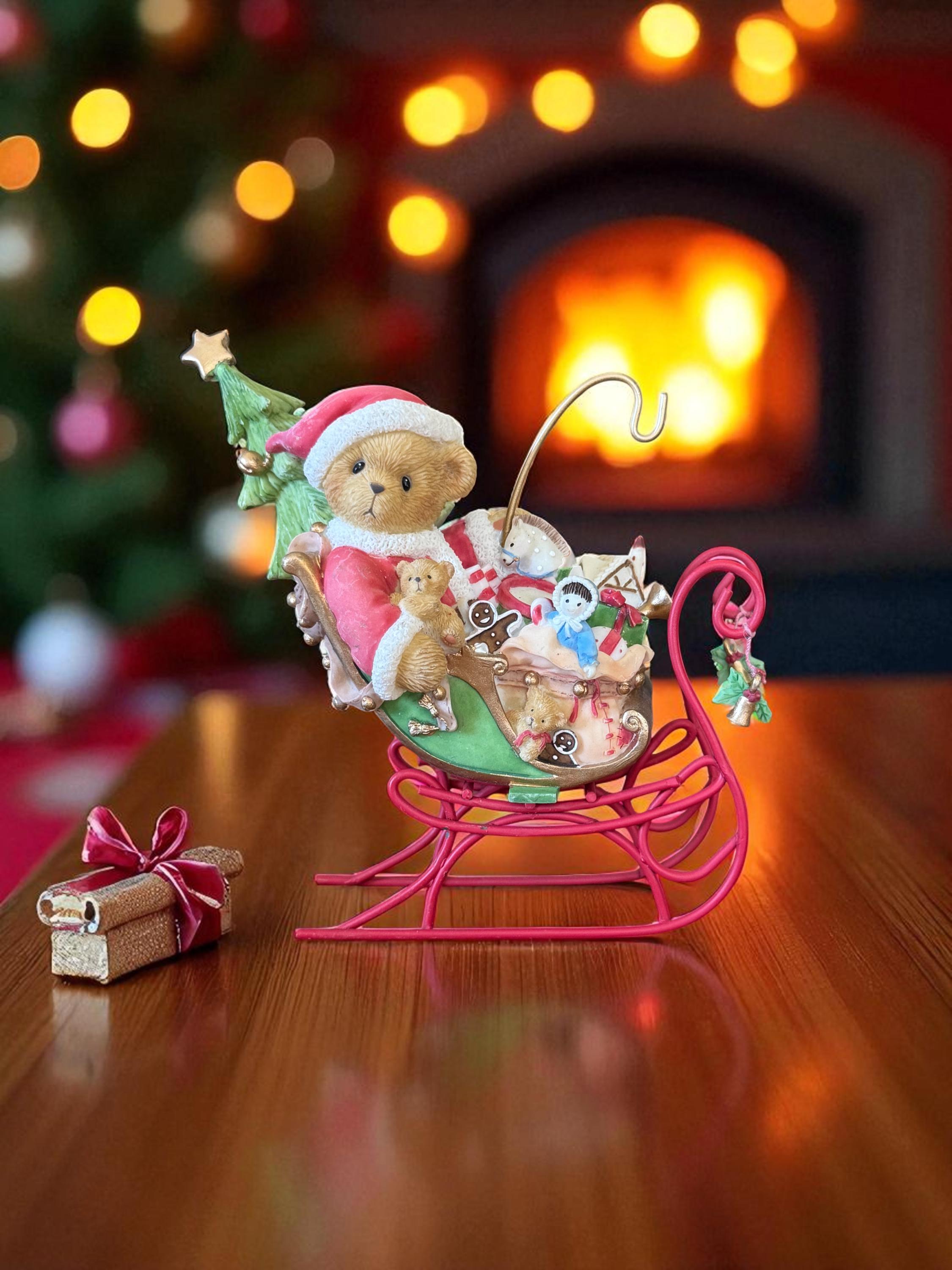Cherished Teddies トナカイの木馬のサンタ くま クリスマス Cherished