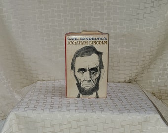 Trzytomowa biografia Abrahama Lincolna autorstwa Carla Sandburga: zestaw książek w miękkiej oprawie z epoki wojny secesyjnej poświęcony prezydentowi